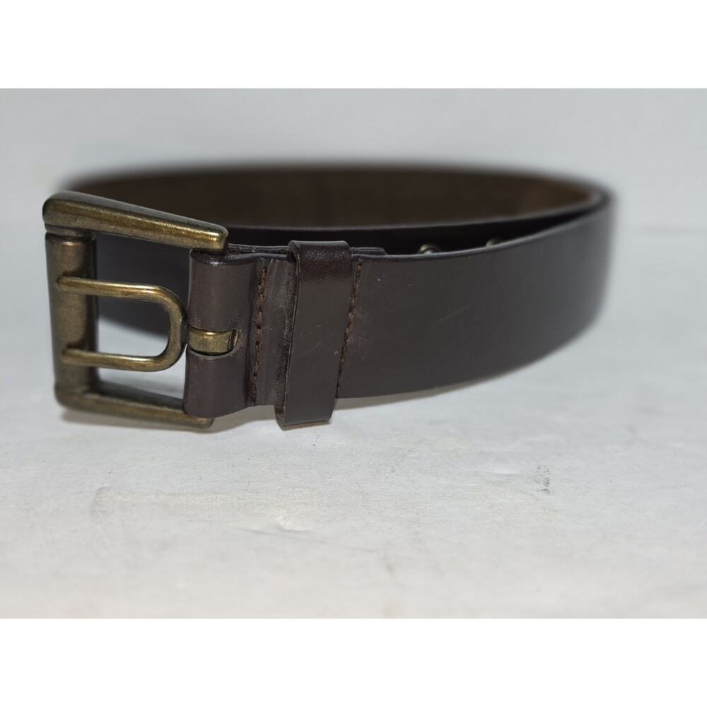 Men's Size 38 NT Jeans Genuine Leather Belt (Color: Saddle Brown) New